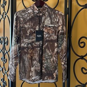 VON DUTCH Camo Print Long Sleeve Shirt